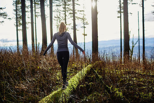 Lady in forest shine